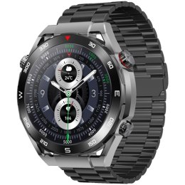 Smartwatch Veltori VT100-1 + Czarny Pasek Silikonowy + Czarny Eko Skóra